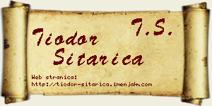Tiodor Sitarica vizit kartica
